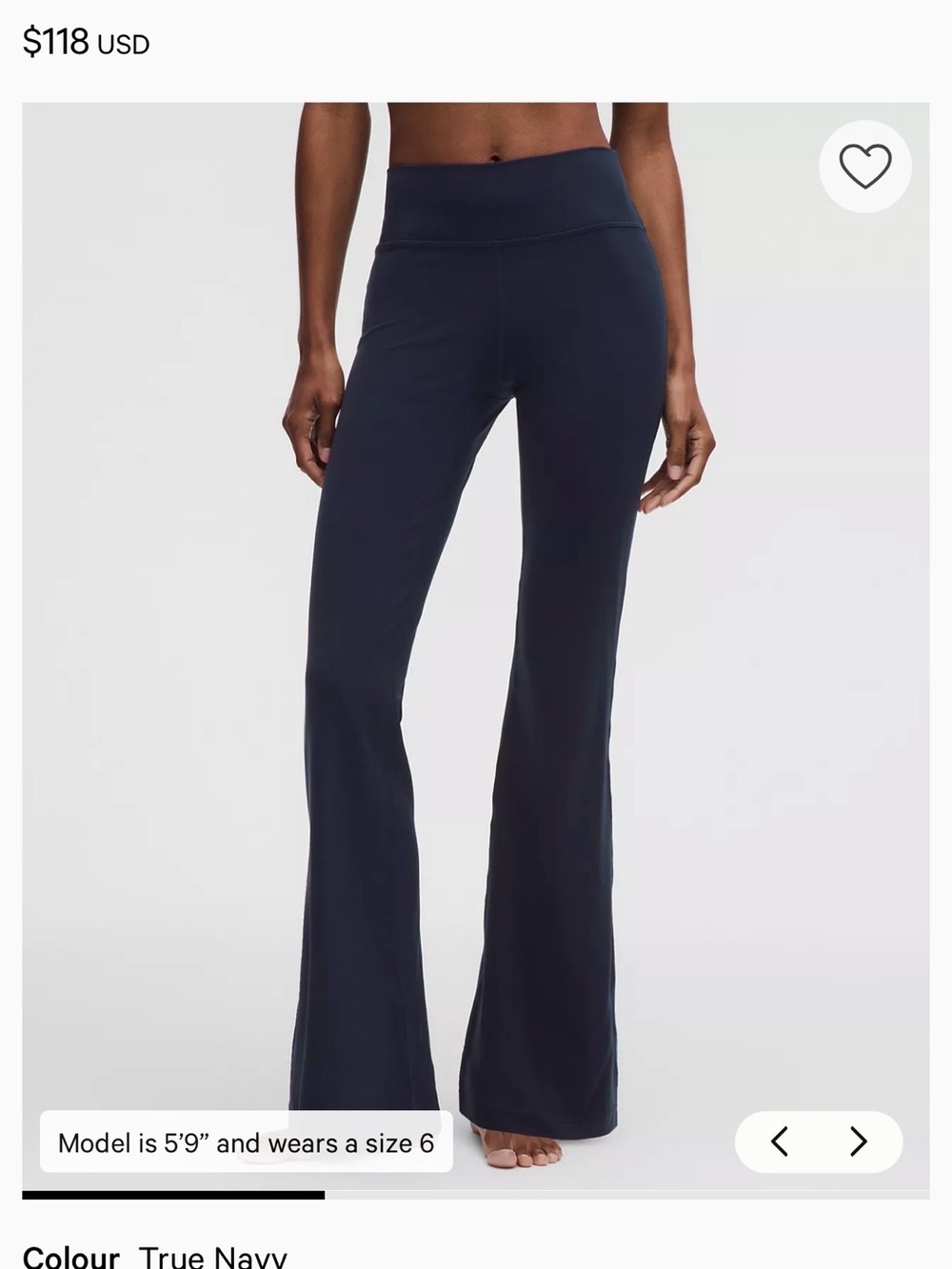 lululemon athletica True Navy High-Rise Flare Pants